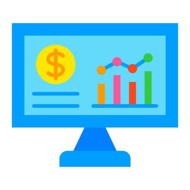 Analitik vektör simgesi. Yazdırma, mobil ve web uygulamaları için kullanılabilir.