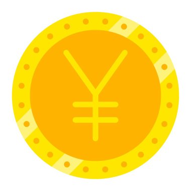 Yen vektör simgesi. Yazdırma, mobil ve web uygulamaları için kullanılabilir.