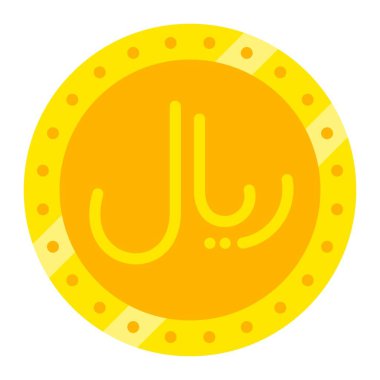 Riyal vektör simgesi. Yazdırma, mobil ve web uygulamaları için kullanılabilir.