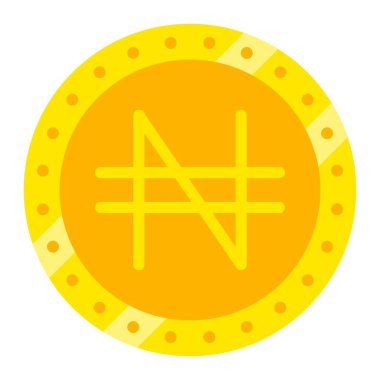 Naira vektör simgesi. Yazdırma, mobil ve web uygulamaları için kullanılabilir.