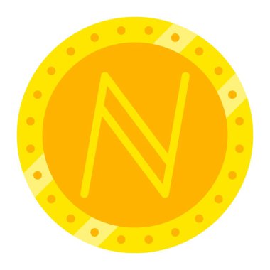 Madeni para vektör simgesi. Yazdırma, mobil ve web uygulamaları için kullanılabilir.