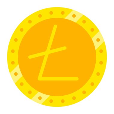 Litecoin vektör simgesi. Yazdırma, mobil ve web uygulamaları için kullanılabilir.
