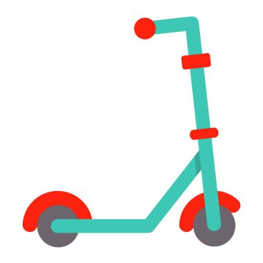 Scooter vektör simgesini tekmele. Yazdırma, mobil ve web uygulamaları için kullanılabilir.