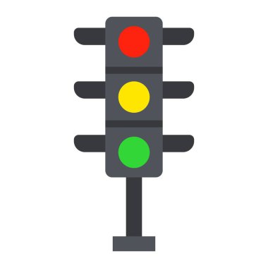 Trafik Işığı vektör simgesi. Yazdırma, mobil ve web uygulamaları için kullanılabilir.