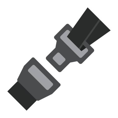 Emniyet kemeri vektör simgesi. Yazdırma, mobil ve web uygulamaları için kullanılabilir.