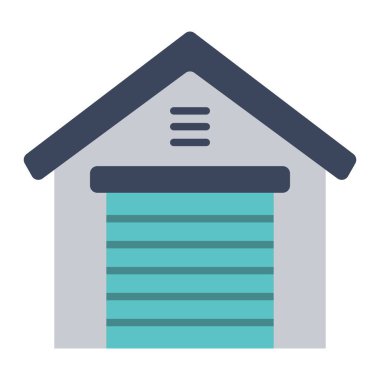 Garaj vektör simgesi. Yazdırma, mobil ve web uygulamaları için kullanılabilir.