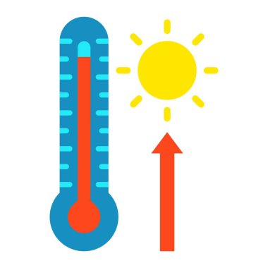 Yüksek Sıcaklık vektör simgesi. Yazdırma, mobil ve web uygulamaları için kullanılabilir.