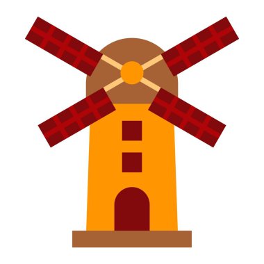 Yel değirmeni ikonu. Yazdırma, mobil ve web uygulamaları için kullanılabilir.