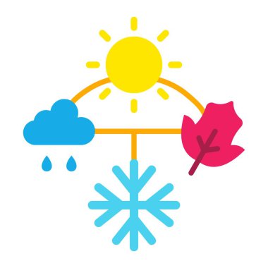 Mevsimlik vektör simgesi. Yazdırma, mobil ve web uygulamaları için kullanılabilir.