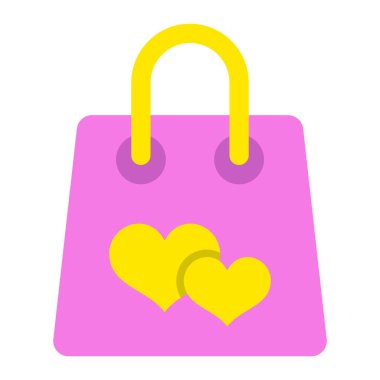 Alışveriş Torbası vektör simgesi. Yazdırma, mobil ve web uygulamaları için kullanılabilir.