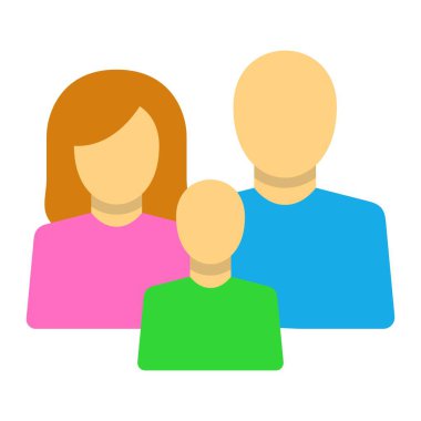 Aile vektör simgesi. Yazdırma, mobil ve web uygulamaları için kullanılabilir.