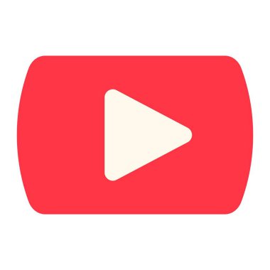 Youtube vektör simgesi. Yazdırma, mobil ve web uygulamaları için kullanılabilir.