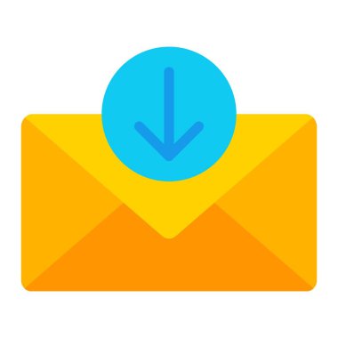 Gelen Posta Kutusu vektör simgesi. Yazdırma, mobil ve web uygulamaları için kullanılabilir.