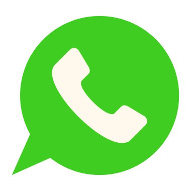 Whatsapp vektör simgesi. Yazdırma, mobil ve web uygulamaları için kullanılabilir.