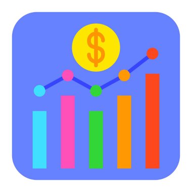 Borsa Uygulama vektör simgesi. Yazdırma, mobil ve web uygulamaları için kullanılabilir.