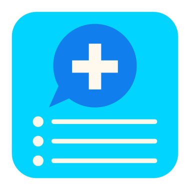 Tıbbi Uygulama vektör simgesi. Yazdırma, mobil ve web uygulamaları için kullanılabilir.