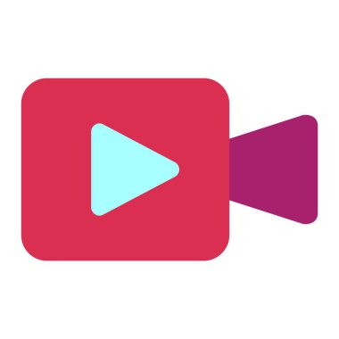 Video Uygulama vektör simgesi aranıyor. Yazdırma, mobil ve web uygulamaları için kullanılabilir.