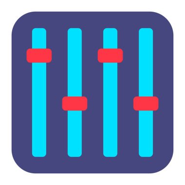 Eşitleyici vektör simgesi. Yazdırma, mobil ve web uygulamaları için kullanılabilir.