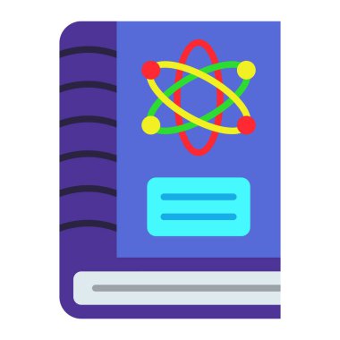 Bilim Kitabı vektör simgesi. Yazdırma, mobil ve web uygulamaları için kullanılabilir.