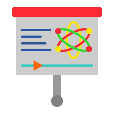 Projektör ekran vektör simgesi. Yazdırma, mobil ve web uygulamaları için kullanılabilir.