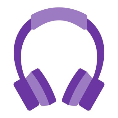 Kulaklık vektör simgesi. Yazdırma, mobil ve web uygulamaları için kullanılabilir.