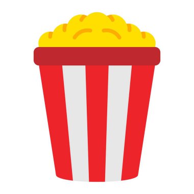 Patlamış mısır vektör simgesi. Yazdırma, mobil ve web uygulamaları için kullanılabilir.