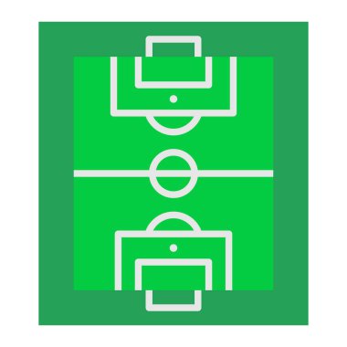 Futbol sahası vektör simgesi. Yazdırma, mobil ve web uygulamaları için kullanılabilir.