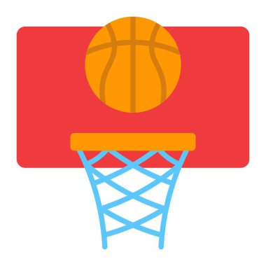 Basketbol vektör ikonu. Yazdırma, mobil ve web uygulamaları için kullanılabilir.