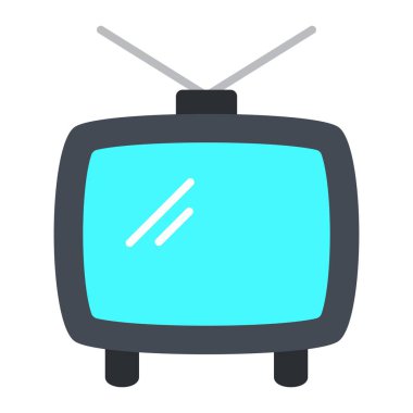 TV vektör simgesi. Yazdırma, mobil ve web uygulamaları için kullanılabilir.