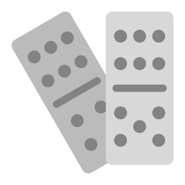 Domino vektör simgesi. Yazdırma, mobil ve web uygulamaları için kullanılabilir.