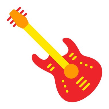 Gitar vektör simgesi. Yazdırma, mobil ve web uygulamaları için kullanılabilir.