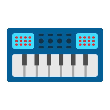 Piyano vektör ikonu. Yazdırma, mobil ve web uygulamaları için kullanılabilir.