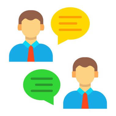 Konuşma vektör simgesi. Yazdırma, mobil ve web uygulamaları için kullanılabilir.