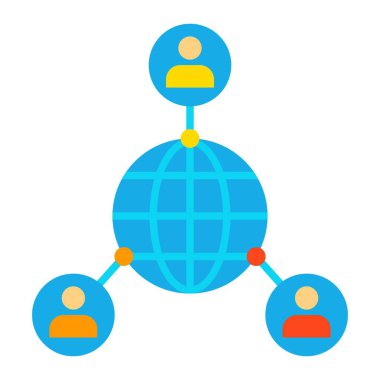 Global Ağ vektör simgesi. Yazdırma, mobil ve web uygulamaları için kullanılabilir.