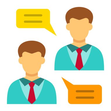 Sohbet vektörü simgesi. Yazdırma, mobil ve web uygulamaları için kullanılabilir.