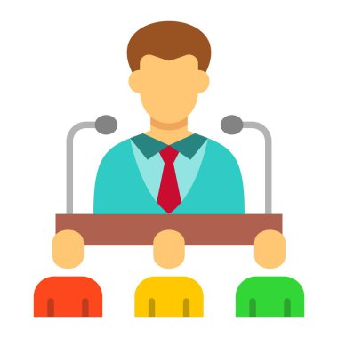 Konuşma vektör simgesi. Yazdırma, mobil ve web uygulamaları için kullanılabilir.