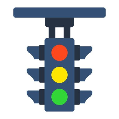Trafik Işığı vektör simgesi. Yazdırma, mobil ve web uygulamaları için kullanılabilir.