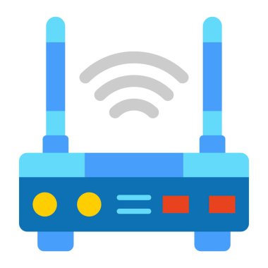 Wifi Router vektör simgesi. Yazdırma, mobil ve web uygulamaları için kullanılabilir.