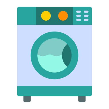 Çamaşır Makinesi vektör simgesi. Yazdırma, mobil ve web uygulamaları için kullanılabilir.