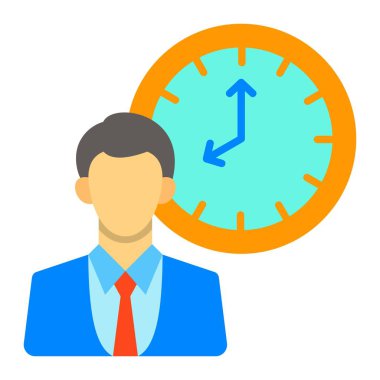 Saat vektör simgesi. Yazdırma, mobil ve web uygulamaları için kullanılabilir.