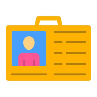 Kimlik kartı vektör simgesi. Yazdırma, mobil ve web uygulamaları için kullanılabilir.