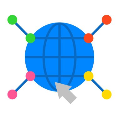 İnternet vektör simgesi. Yazdırma, mobil ve web uygulamaları için kullanılabilir.