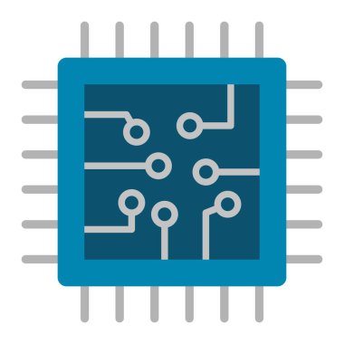 Çip vektör simgesi. Yazdırma, mobil ve web uygulamaları için kullanılabilir.