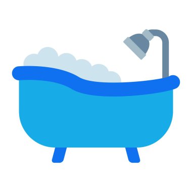 Küvet vektör simgesi. Yazdırma, mobil ve web uygulamaları için kullanılabilir.