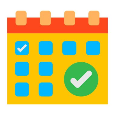 Takvim vektör simgesi. Yazdırma, mobil ve web uygulamaları için kullanılabilir.