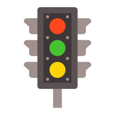 Trafik Işığı vektör simgesi. Yazdırma, mobil ve web uygulamaları için kullanılabilir.