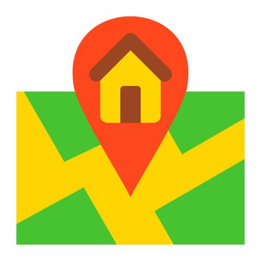 Ev vektör simgesi. Yazdırma, mobil ve web uygulamaları için kullanılabilir.