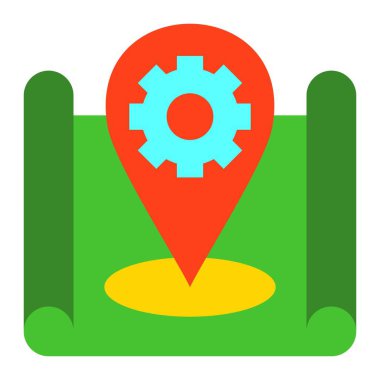 Ayarlar vektör simgesi. Yazdırma, mobil ve web uygulamaları için kullanılabilir.