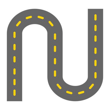 Yol vektör simgesi. Yazdırma, mobil ve web uygulamaları için kullanılabilir.