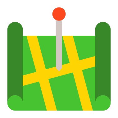 Çivilenmiş konum vektör simgesi. Yazdırma, mobil ve web uygulamaları için kullanılabilir.